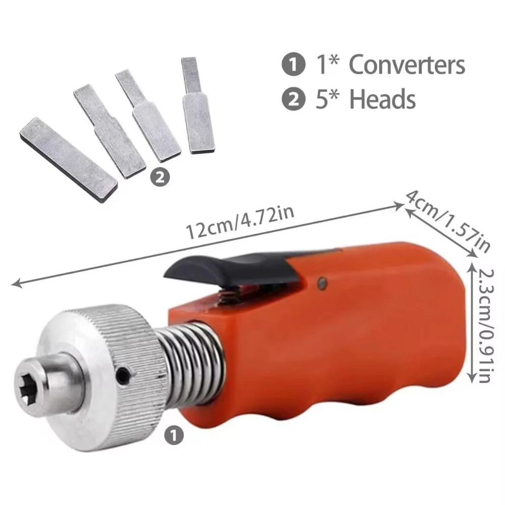 Stainless Steel Lock Plug Spinner Rubber Grip Original New Quick Cylinder Turning Tools Straight Shank Portable Locksmith Tool