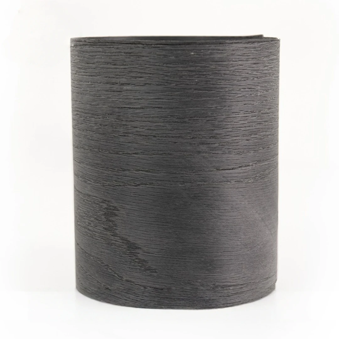 厚さ0.5mmの天然染色ブラックオーク木目突き板、木工家具の製作や装飾表面仕上げ用