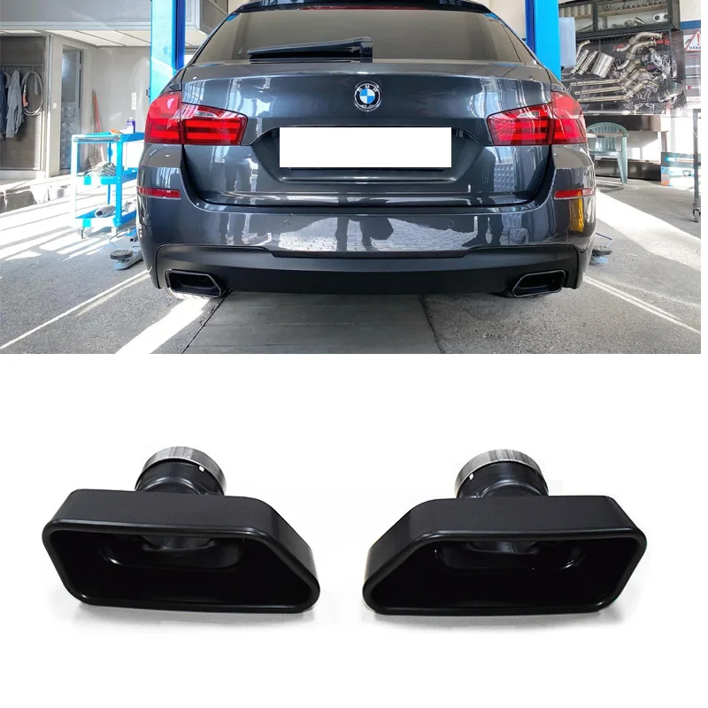 

Car Exhaust Pipe For BMW F10 F11 F12 F13 535i 535d 640i 640d 550i 650i Square Tailpipe Muffler Tip Nozzle Exhaust System