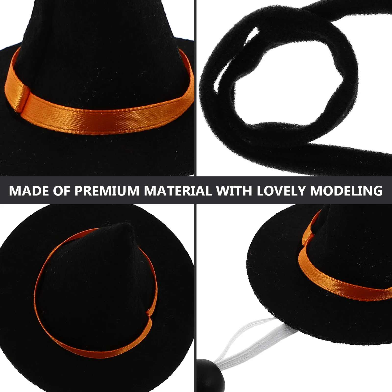 

1 set 1 Set Pet Witch Hat For Halloween Comfortable Lightweight Dog Cat Costume Decoration Scarf Neckerchief Cosplay Gift