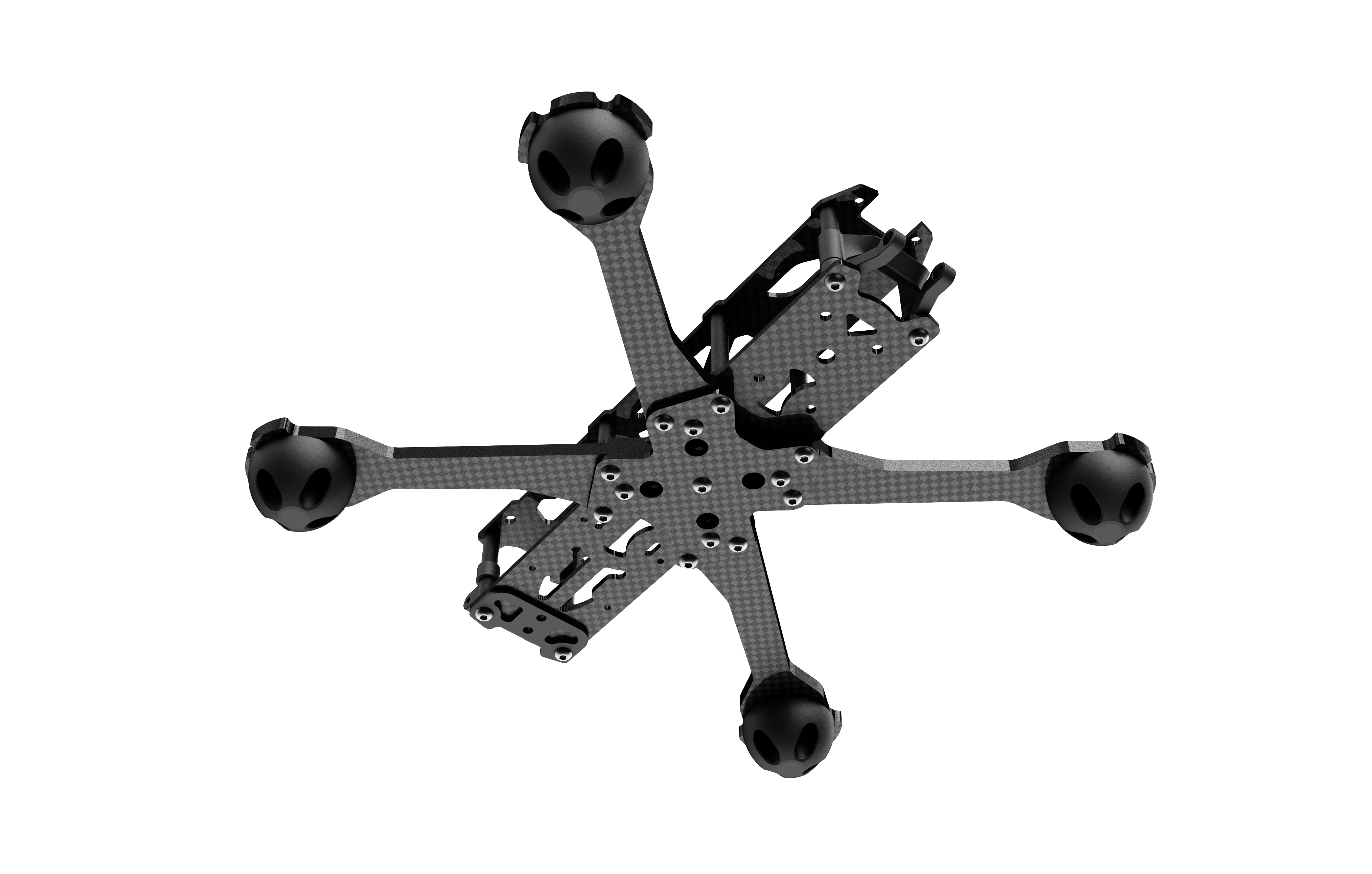 FPV51D9 5 Inch FPV Quadcopter Frame Carbon Fiber Racing Drone Frame High Strength Lightweight Train for impact Use T700 material