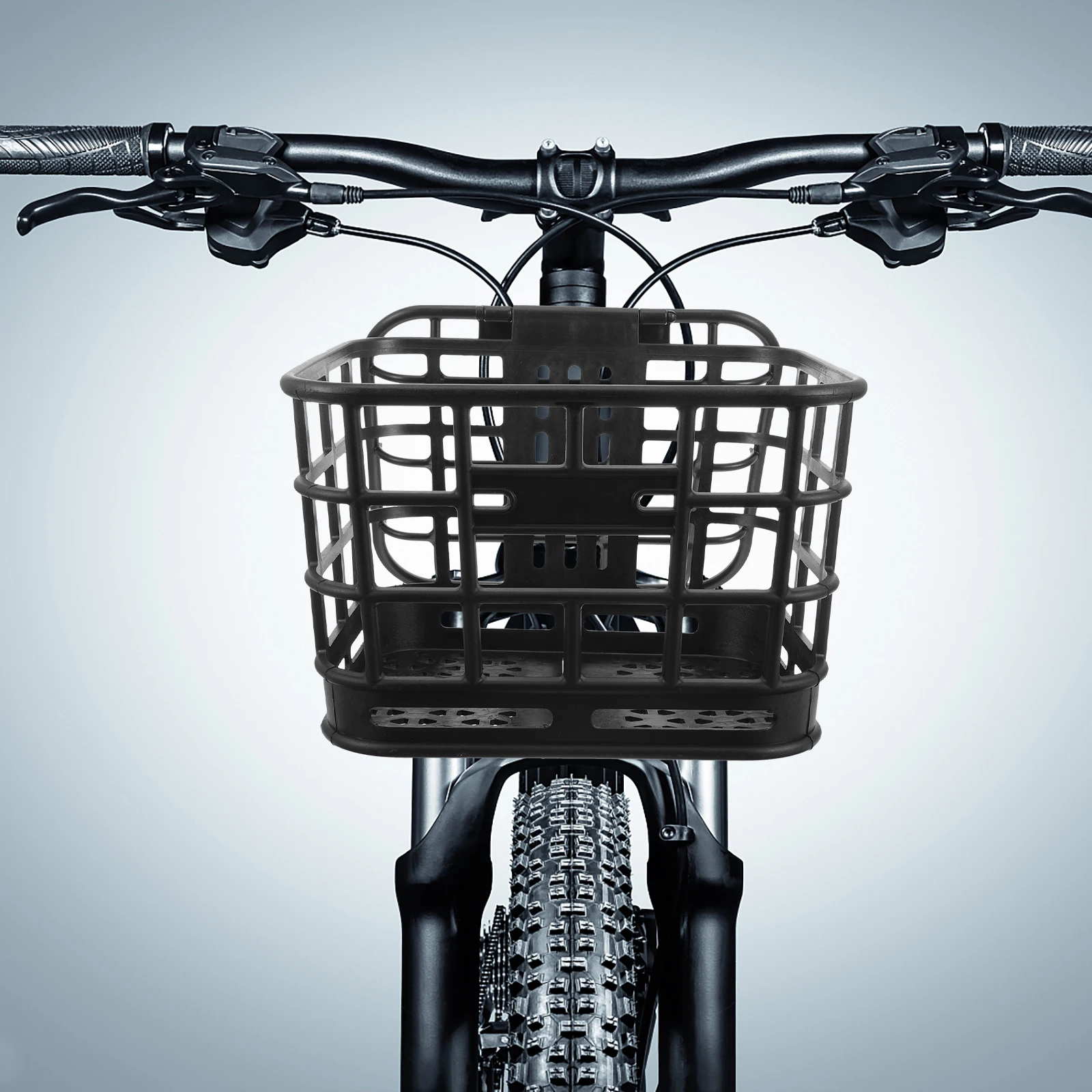 

Sturdy Plastic Bike Basket Front Handlebar Storage Basket Large Capacity For Adult Bikes Mountain Bicycles Electric Scooters