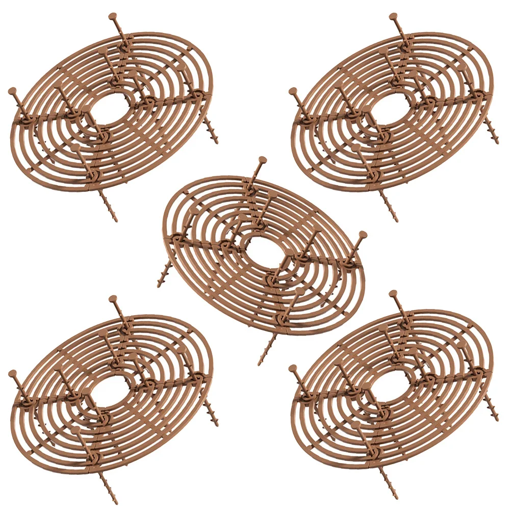 Cubierta protectora de tierra para macetas, 5 uds., para uso en jardín interior y exterior, resistente al desgaste, compacta y ligera