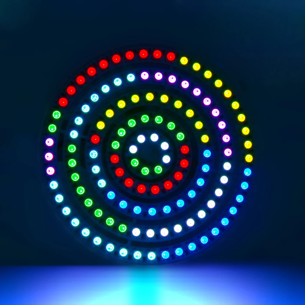 Ajustável RGB LED Ring Light, Módulo LED Pixel, Strip Light, Múltiplos Níveis de Brilho, Fotografia e Vídeo