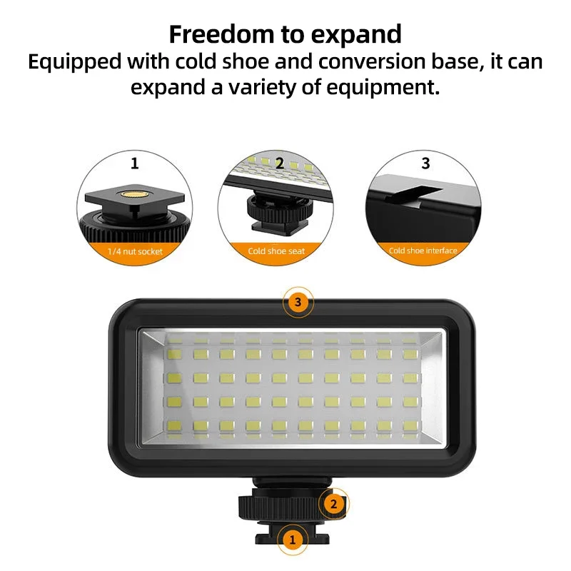 Diving Light Underwater Video Light High Power Dimmable Fill Night Light Mounts Waterproof for GoPro Action Camera DSLR Cameras