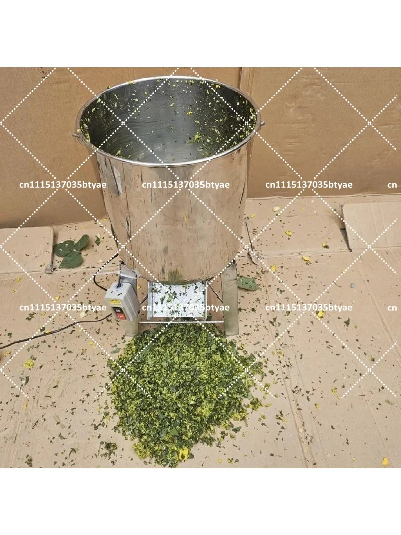 Multifunctional Chicken, Duck, Goose Grass Crusher Poultry Farming Electric Vegetable Cutter Stainless Steel Barrel