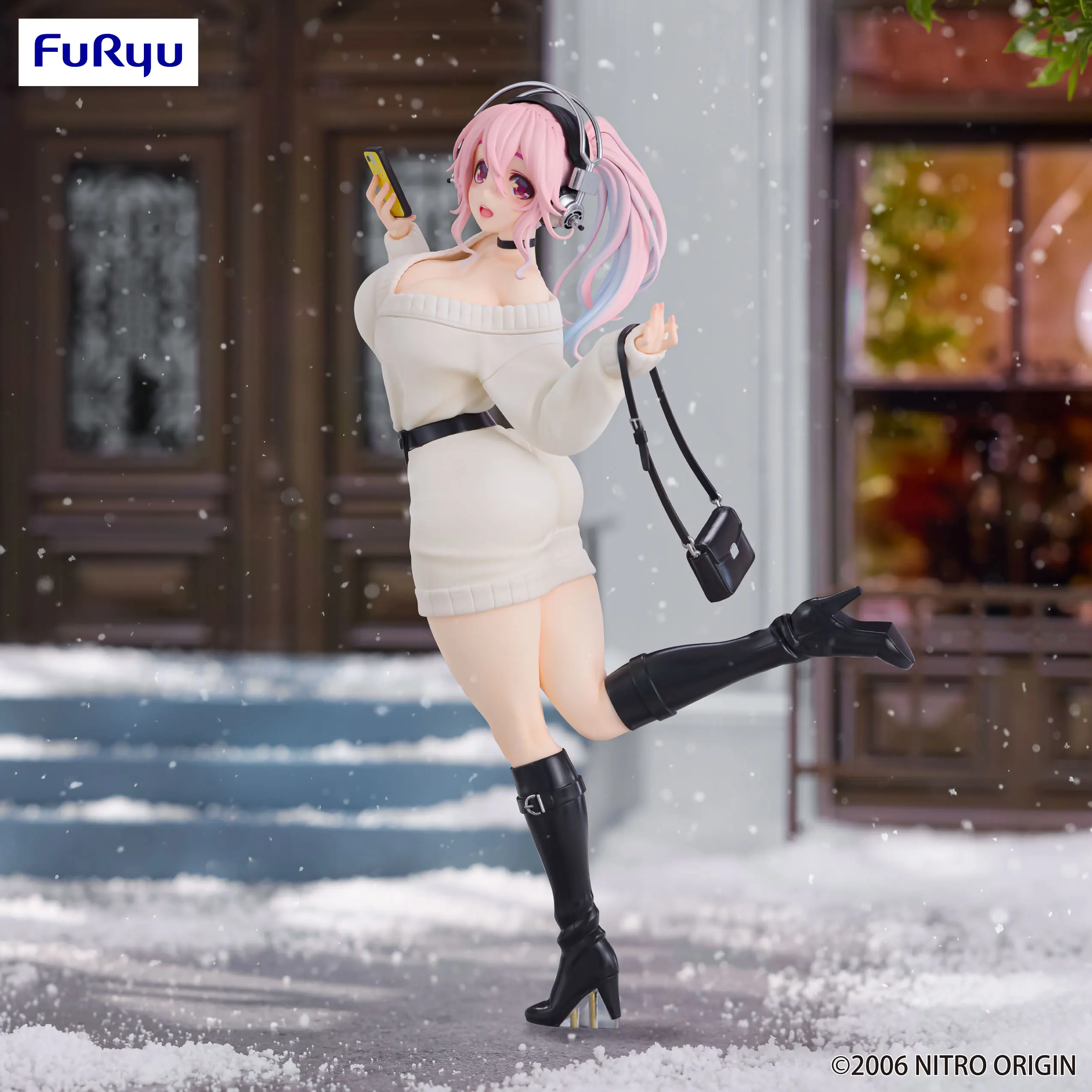 Original FuRyu Trio-Try-iT Super Sonico the Animation SUPERSONICO Winter Memories PVC Anime Figure Action Figures Model Toys