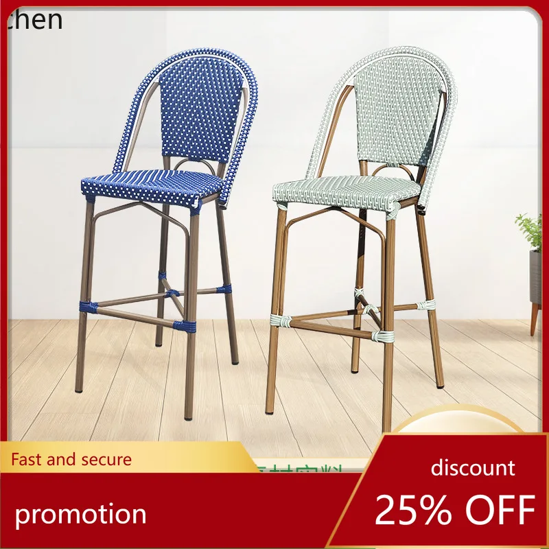 

Hxl metal dining chair high back rattan chair cafe bar bar chair