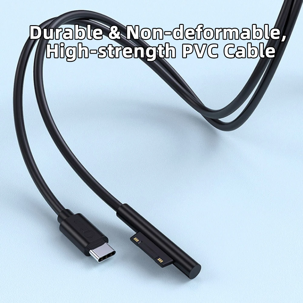 P​D65W USB C Charging Cable Cord Adapter for Microsoft Surface Pro 8 7 6 5 4 3 15V 3A Type-C Laptop Power Adapter Converter