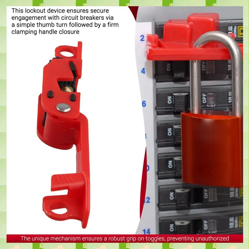 2025 Red Electrical Box Circuit Breaker Lockout, Tagout Breaker Box Lock For Standard Single And Double Toggles, Red Electrical B