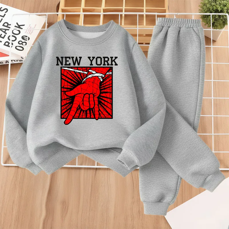 

Spring Autumn Children Sweatshirts Sets Boys O Neck Hoodies and Long Pant 2pcs Suit Kids Casual Tracksuit Outdoor Sport Clothes