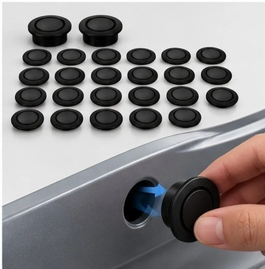 24Pcs Bumper Hole Cover Radar Hole Plugs Automotive Plastic Body Caps Front Rear Vehicle Bumper Stopper Plastic Body Plugs