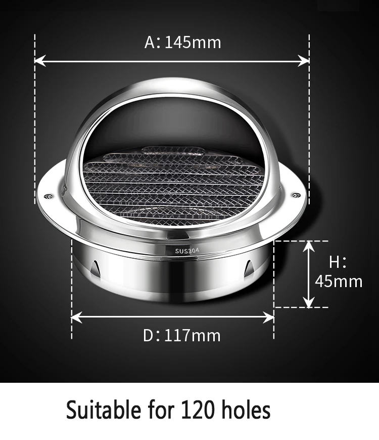 Variant: 304 steel 120mm