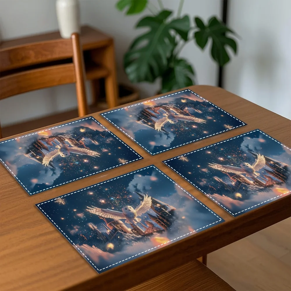 Warner Bros Linen Placemats, Movie Comic Theme Design Suitable for Dining Table Camping Anniversary Party Decorations, and Gifts