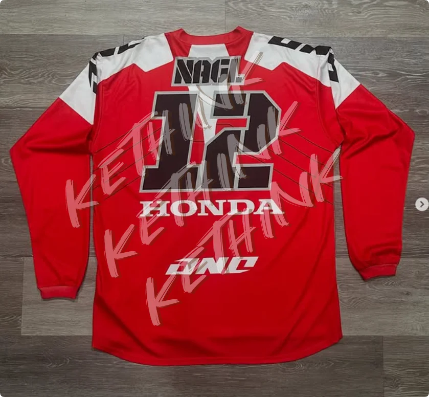 

Быстросохнущий мотоциклетный трикотаж Honda, дышащая рубашка с длинными рукавами для езды на велосипеде Y2K и горы, удобное повседневное снаряжение