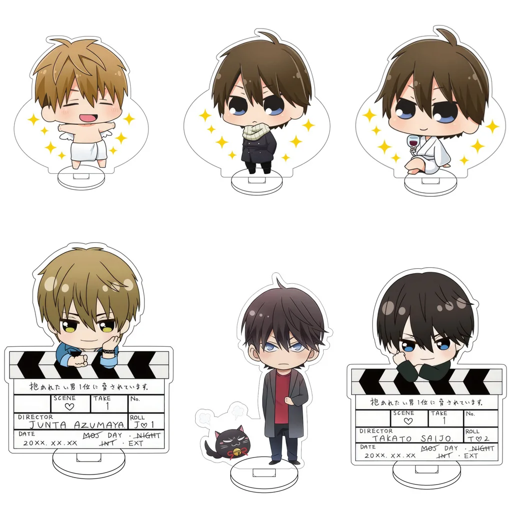 Figura de Anime Dakaretai Otoko de 10 cm, 1-i ni Odosarete Imasu ‌   Figura Acrílica de Azumaya Junta Saijo Takato, Base para Figura, Regalos y Adornos Lindos