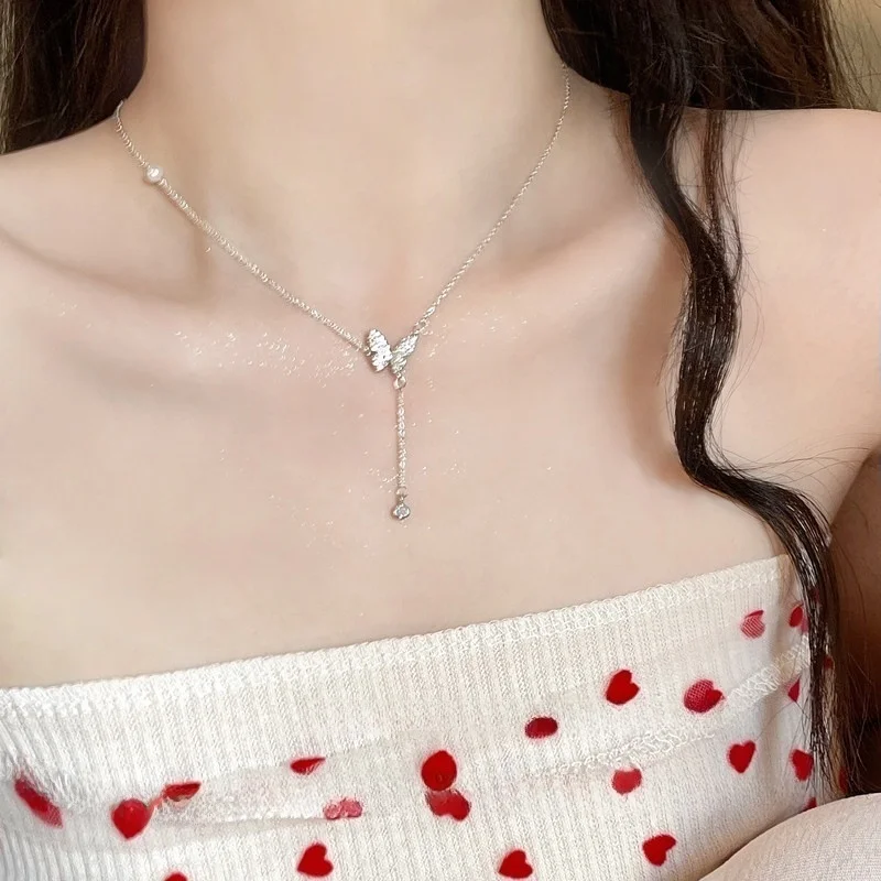 ruth-well-tassel-pendant-necklace-women's-new-simple-luxury-lightweight-clavicle-chain-jewelry