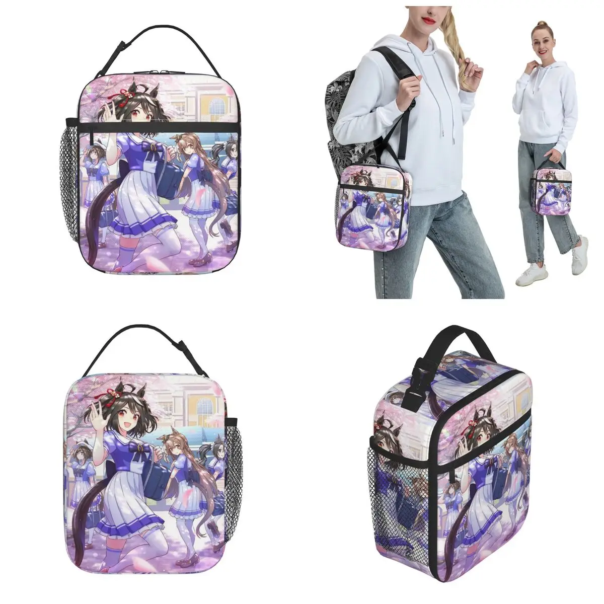 أوما موسومي بريتي ديربي معزول أكياس الغداء تخزين عبوة الطعام المحمولة برودة صندوق الغداء الحراري للسفر #2