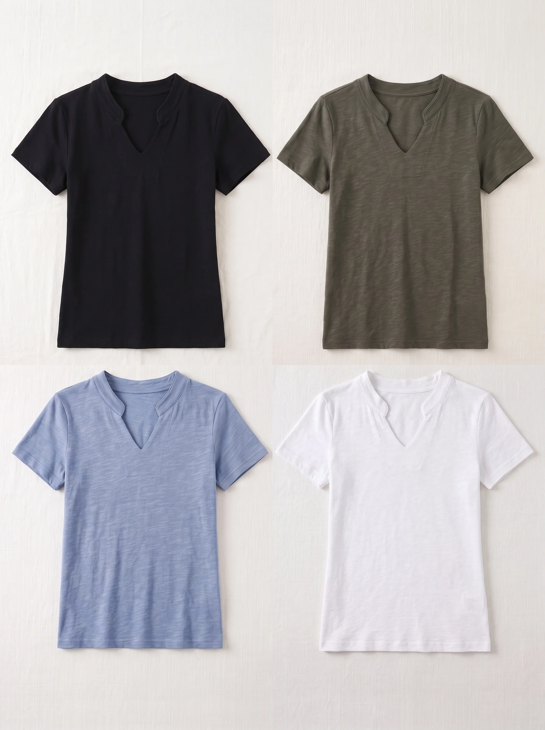 AOSSVIAO 2026 Summer Bamboo Cotton Women T-Shirt Cotton V-Neck Soft Tshirts Female Basic Fashion Classic S-3XL Ladies Tee