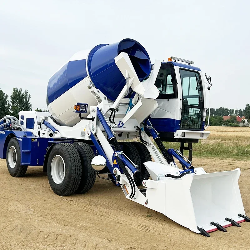 Customized Self-loading Concrete Mixer Truck Reinforced Structure Bucket With Abrasion Resistant Steel For Long Life