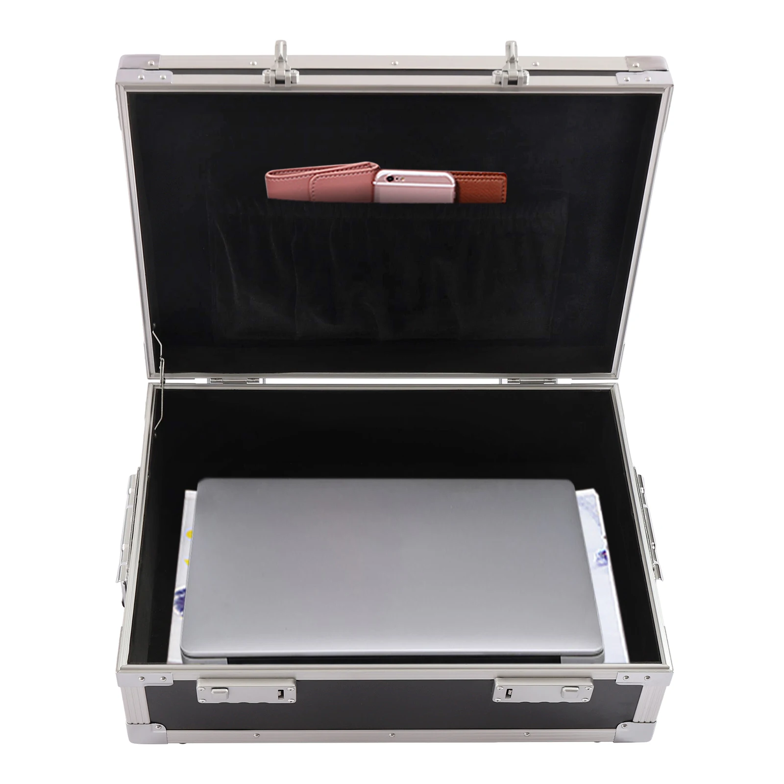 Aluminum Alloy Security Box with High-Grade Sponge - Lockable Storage Case for Valuables and Equipment