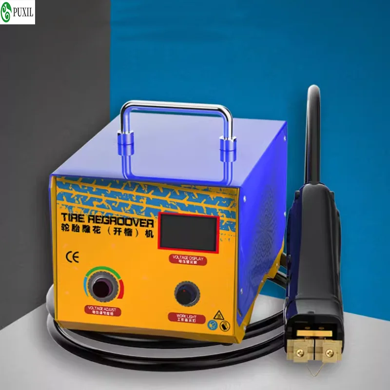 TR-1KW Digital Tire Slotting Machine Truck Car Wheel Rubber Engraving Electromechanical Tire Retreader Reuse Artifact 220V/110V