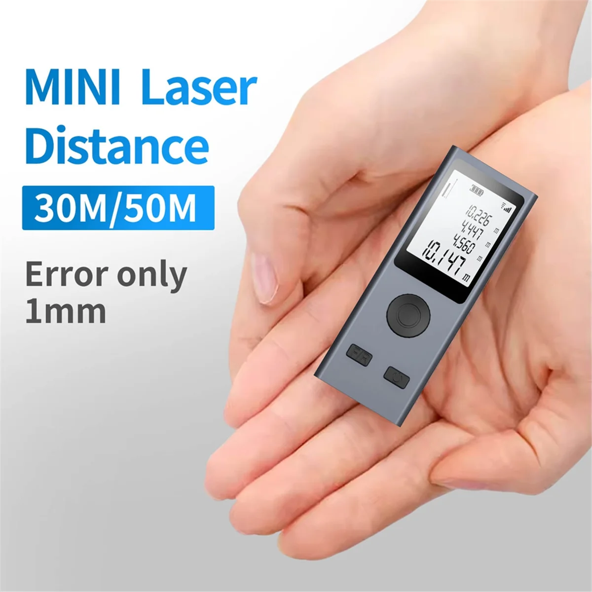 HHTL 50M MiniSmartLaserDistanceMeterMeasure Infrared Rangefinder USB Rechargeable Portable Handheld Laser Range Finder Tools