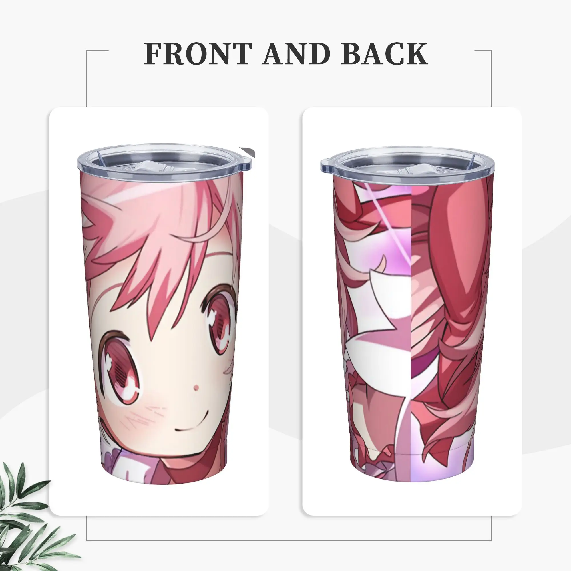 PMMM Madomagi Madoka Kaname Tumbler  Cold Drink Heat Preservation Stainless Steel Thermal Cups Graphic Mugs Cup