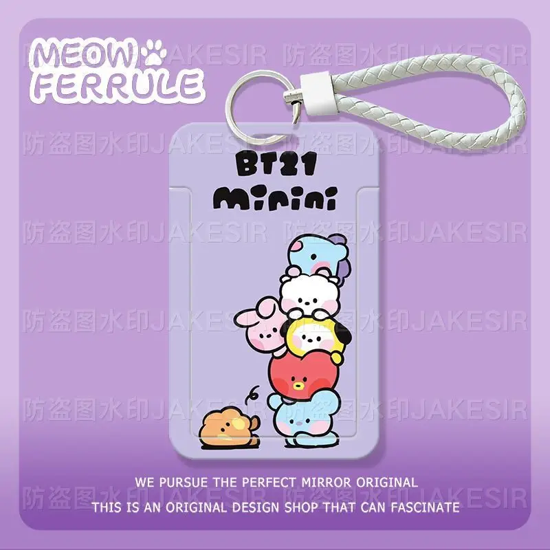

Anime BT21 Koya RJ Shooky Man Tata Chimmy Cooky Student Sliding Rice Card Cover Bus Card Protective Cover Cute Kid Birthday Gift