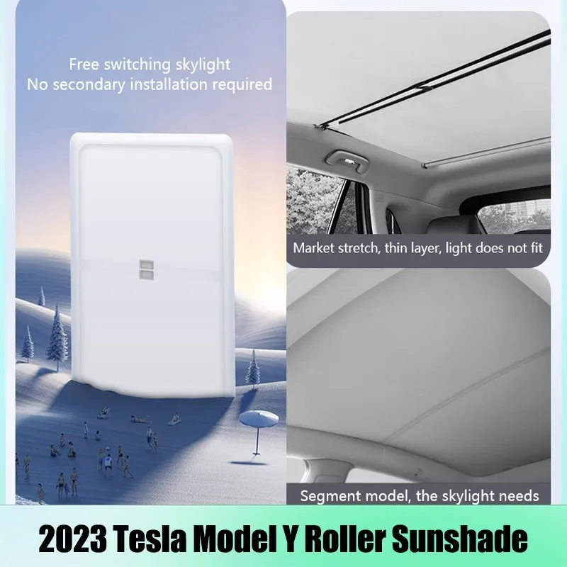 2024 For Model Y Car Sunroof Sunshade Window For Tesla Model Y 2023 2022 2021 Sun Visor Sun Shade Interior Modification Parts