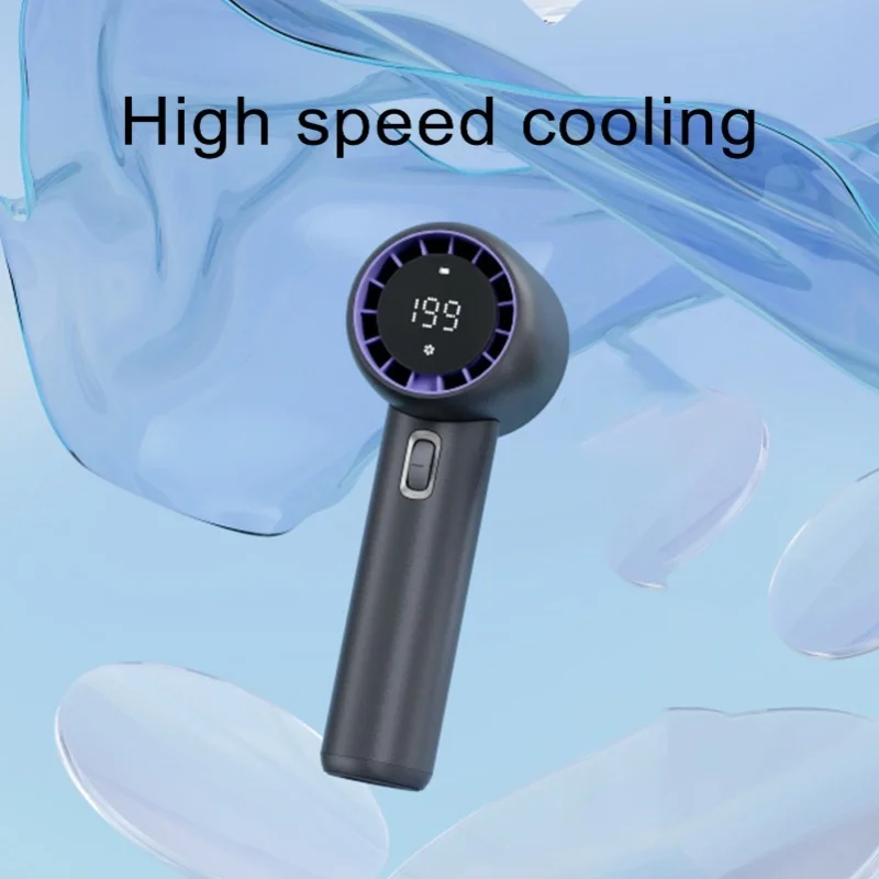 

Handheld Fan 199 Speed USB Rechargeable 15 Hour Battery Life Digital Display Handheld Fan For Travel Outdoor