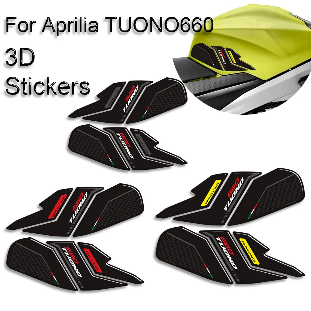 

Motorcycle Tank Pad Cap Stickers For Aprilia TUONO660 TUONO 660 Factory TankPad Gas Fuel Oil Kit Knee Fender Decals Protector