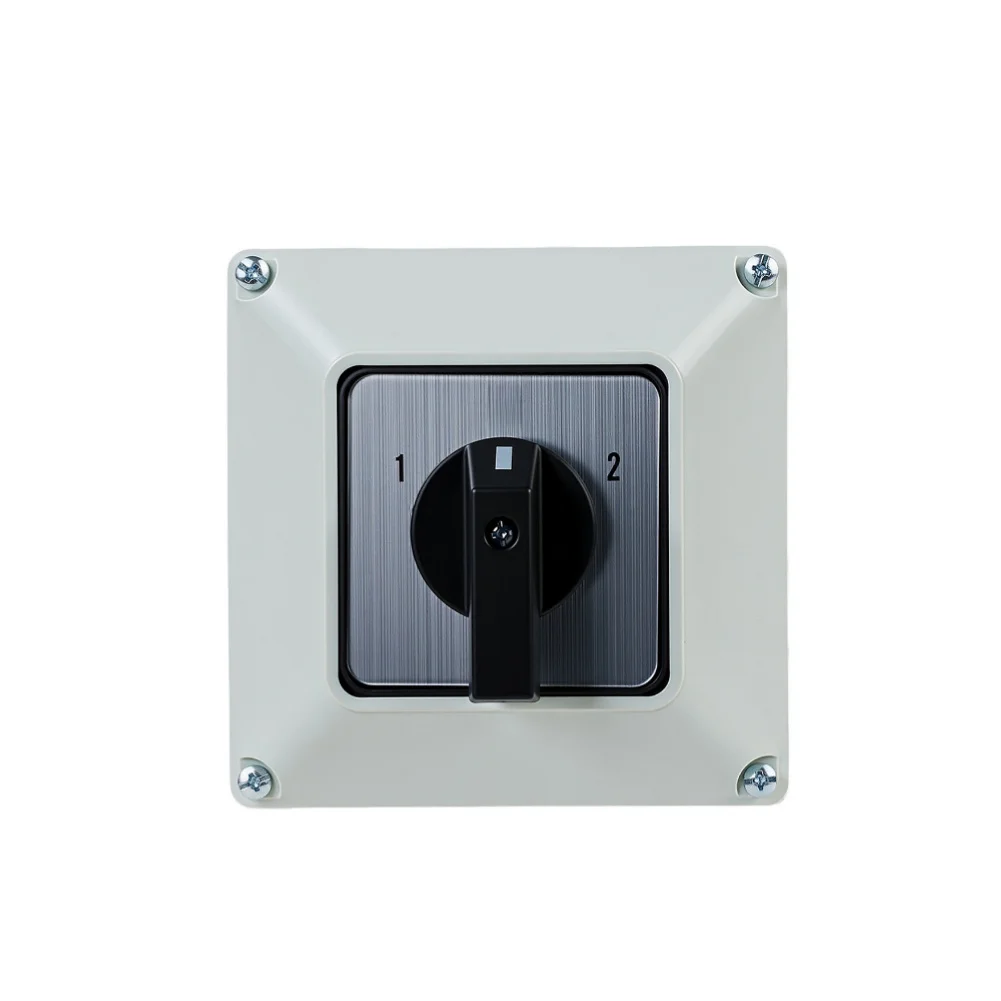 32A 660V Waterproof Change Over Switch 2 Position 3 Gear Rotary Selector With Case For Industrial Power System Electrical Equipm