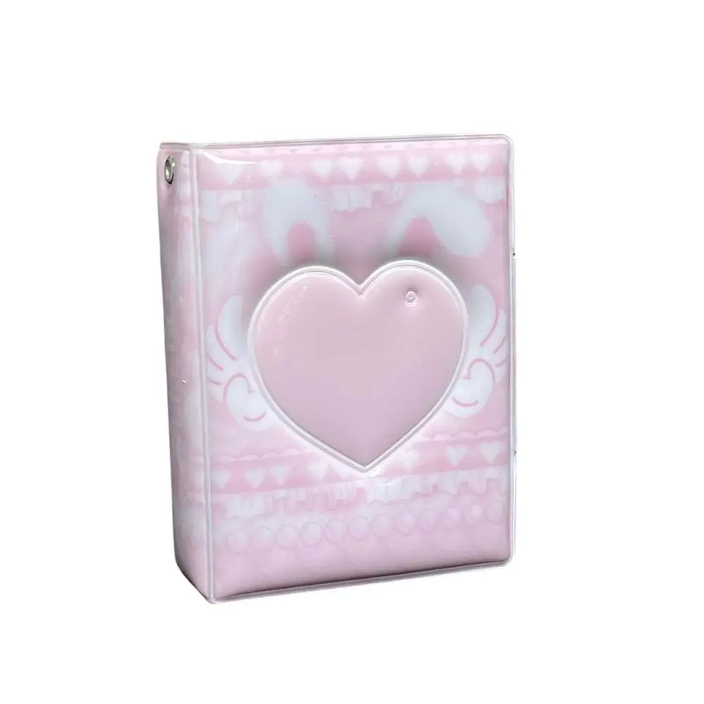 Cute Pink Photo Album Cartoon Angel Bunny Idol Photo Storage Protection Photo Card Storage 32 Photocards Idol Card Collect Case