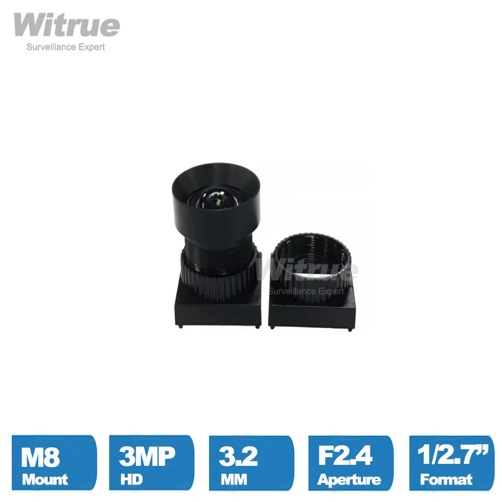 Niewielkie zniekształcenia obiektyw HD 3MP 3.2MM M8 do montażu na F2.4 1/2.7 "z 650nm filtr podczerwieni do twarzy identyfikacji i kamera akcji — zdjęcie 4