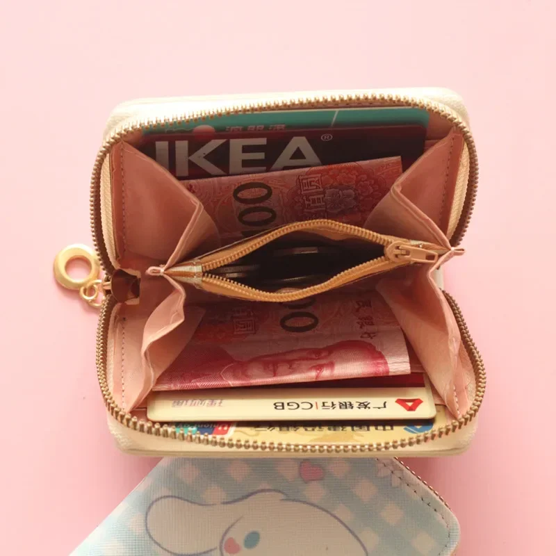 Hello Kitty Kawaii Munt Portemonnees Sanrio Mijn Melodie Kuromi Cinnnamoroll Pudding Schattige Portemonnee Sleutelhanger Tassen Kaarthouder Clutch Etui