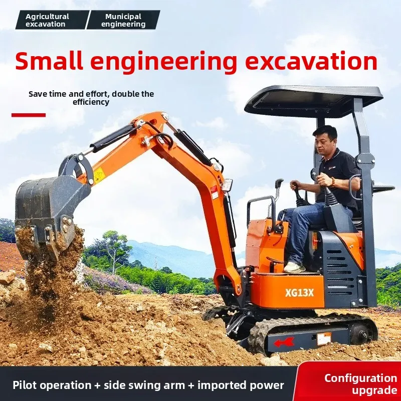 Compact Mini Excavator – Multifunctional Digger for Home, Farm, Orchard & Concrete Breaking