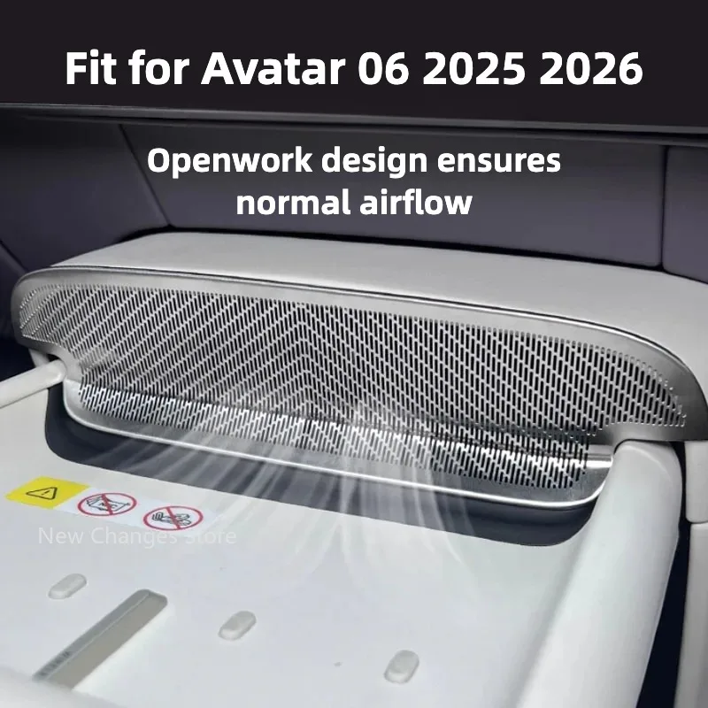For Avatr 06 2025 2026 Car Front And Rear Air Conditioning Vents Titanium Alloy Protective Covers Interior Upgraded Parts