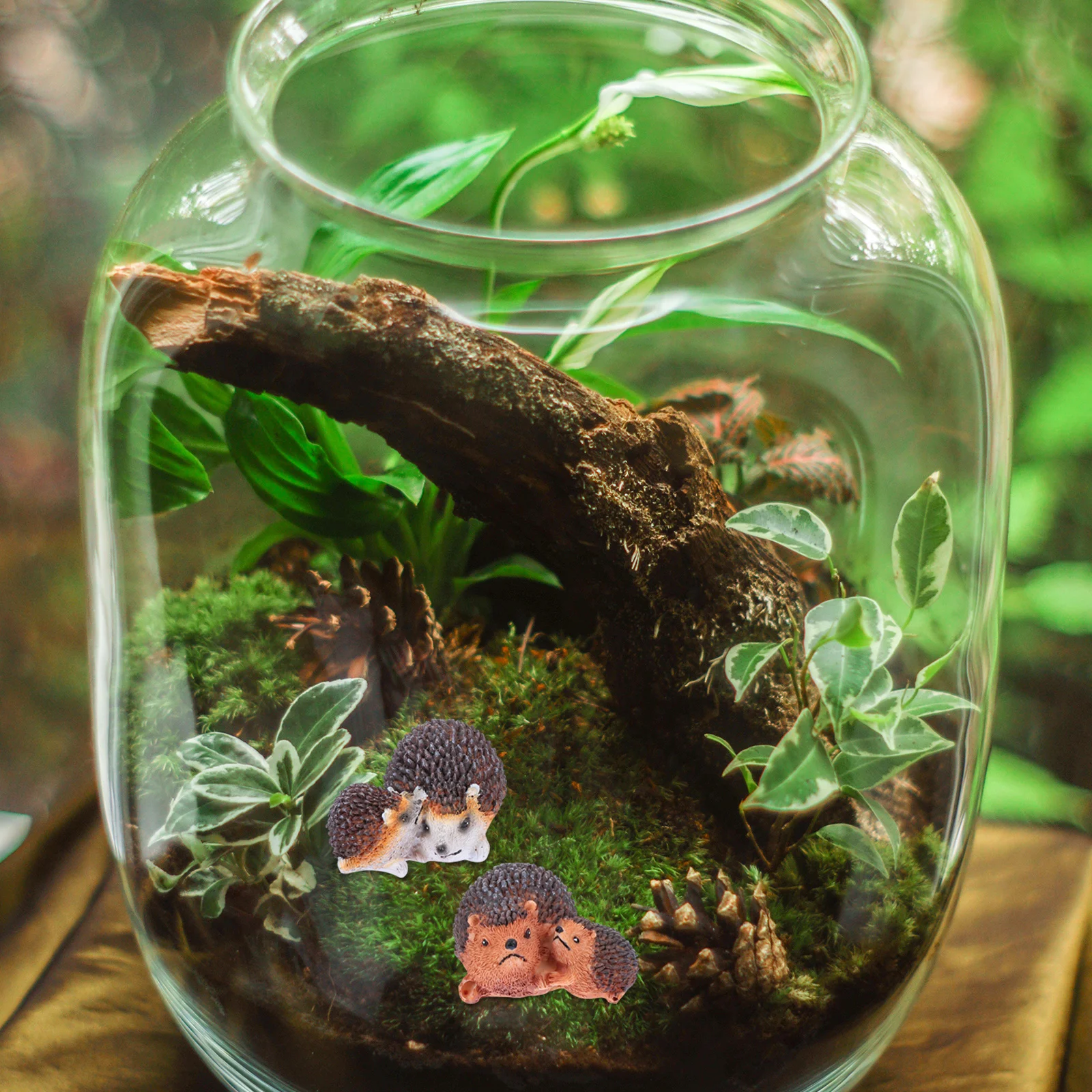 القنفذ ساحة زخرفة الراتنج التماثيل حديقة ساحة المناظر الطبيعية زينة زخرفية محاكاة الحيوان الحرفية #3