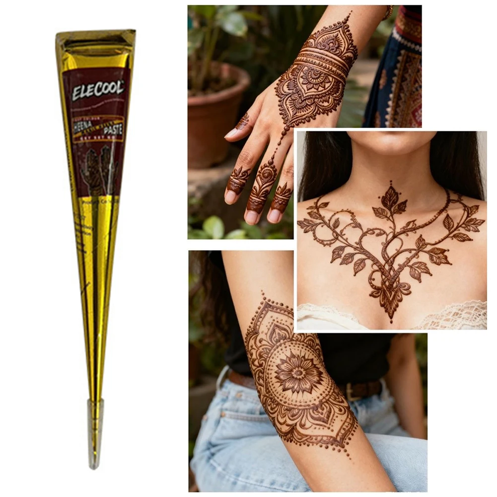 25g Henna Tattoo Cream Easy To Clean Henna Cream Organic Henna Tattoo Easy To Apply For Temporary Tattoos Special Events