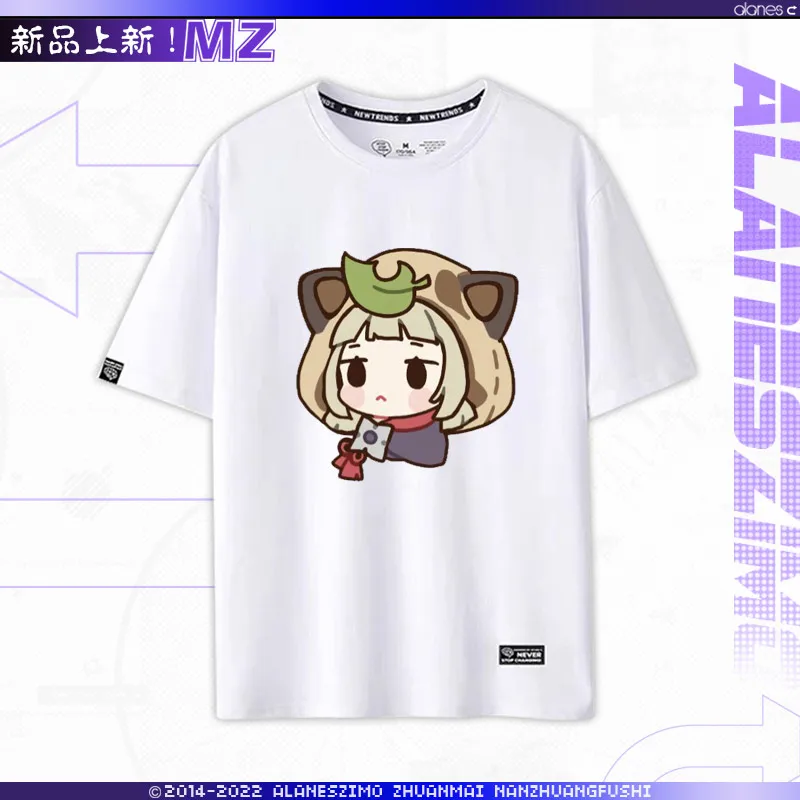 Genすねインパクト半袖Tシャツ女性用、アニメストリートウェア、Tシャツ、カワイイ服、xiaoyimiya、yae miko