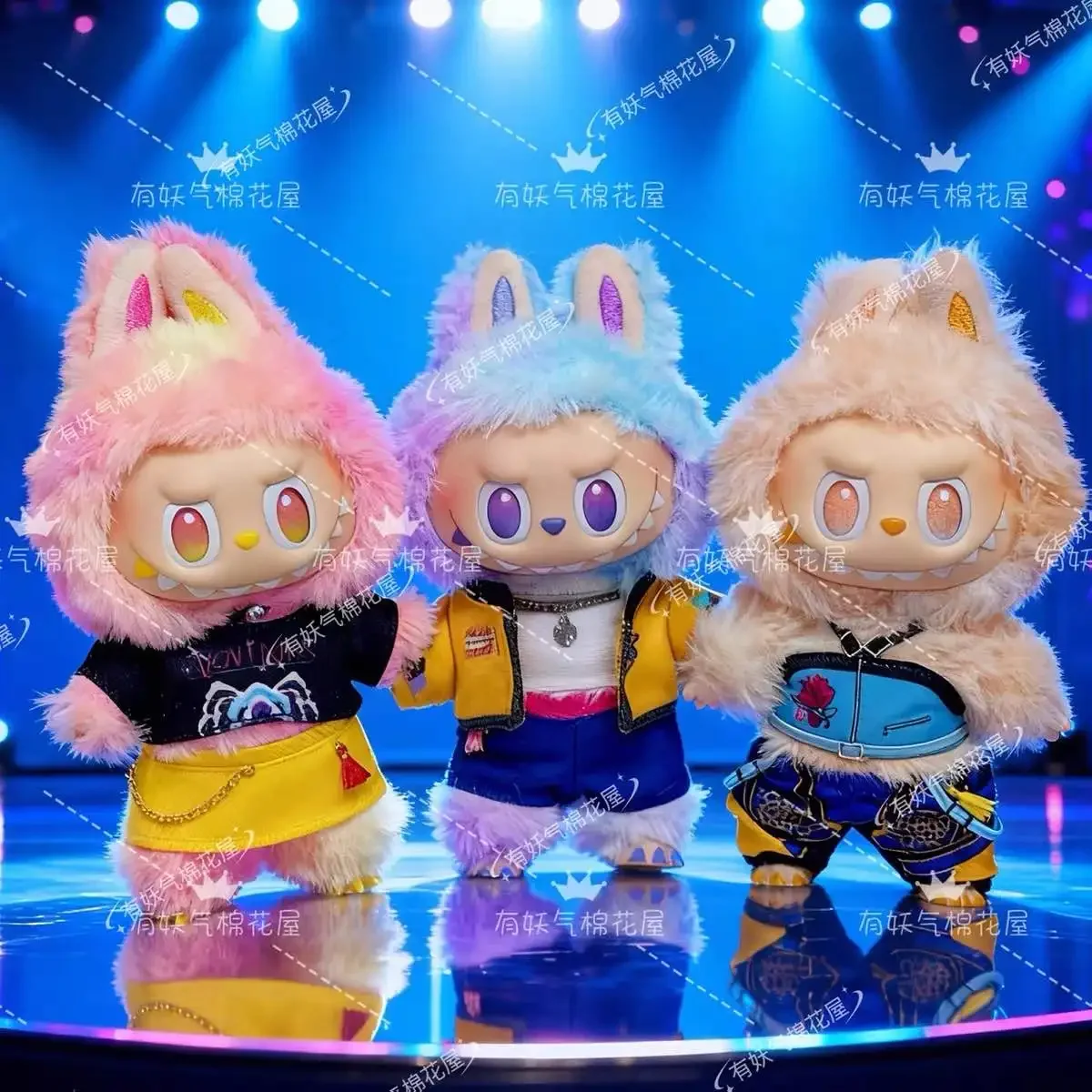 

2026 KPop Devil Girl Doll Clothes For Labubu Cartoon Zoey Mira Rumi Costume Set Mini Plush Doll Clothing Accessories Gift