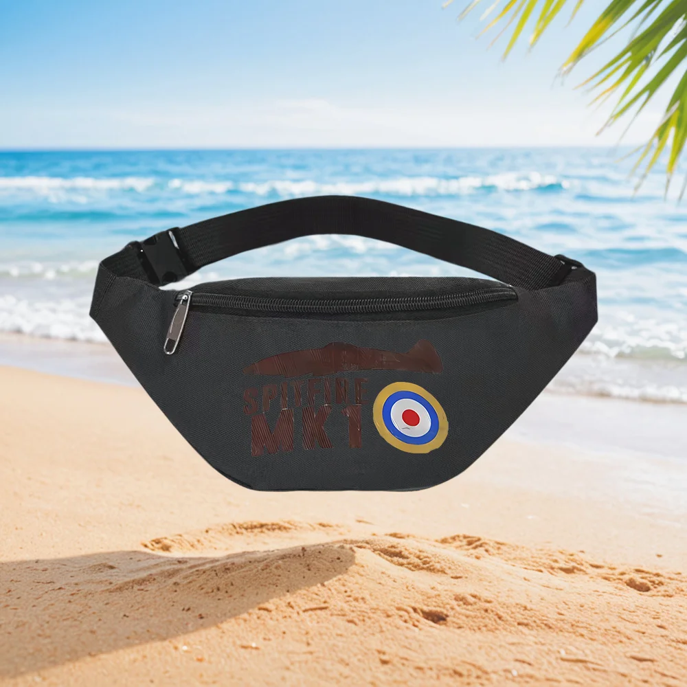 

Spitfire Mk10 Vintage Plane Design Waist Backpack Crossbody Chest Bag Street Casual Sporty Fashionable Simple Unique Printed Des