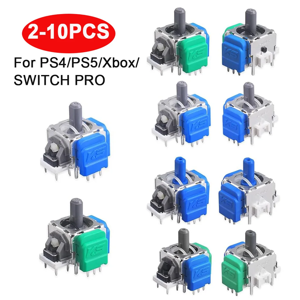 2/10 قطعة ثلاثية الأبعاد التناظرية عصا استبدال TMR تأثير عصا التحكم ل DualSense PS5 PS4 Xbox سلسلة X/S التبديل برو تحكم ترقية