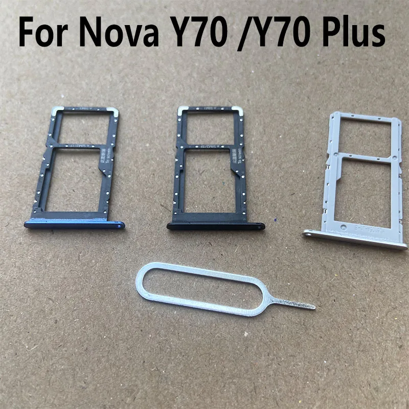 

1PCS New Sim Card Tray For Huawei Nova Y70 Plus Slot Holder Socket Adapter Connector Repair Parts Replacement