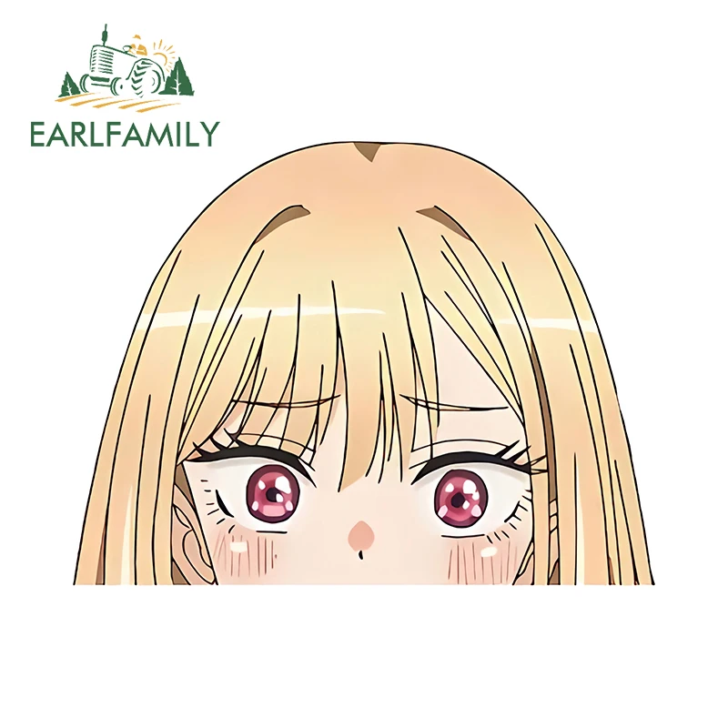 

EARLFAMILY 13 см x 9,9 см rayдыня Chibi автомобильные наклейки Peeker аниме желтые волосы автомобильные аксессуары переводная картинка для ноутбука креативные водонепроницаемые