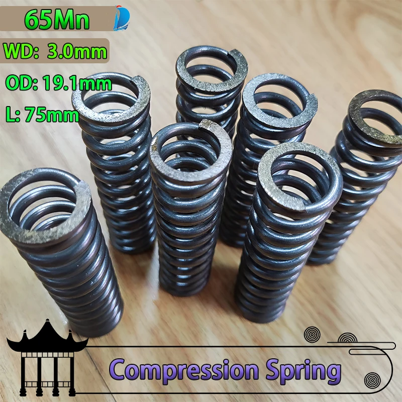 65Mn Wire Diameter 3.0 Mm Cylidrical Coil Compression Spring Return Compressed Springs Release Pressure Spring Steel Coils