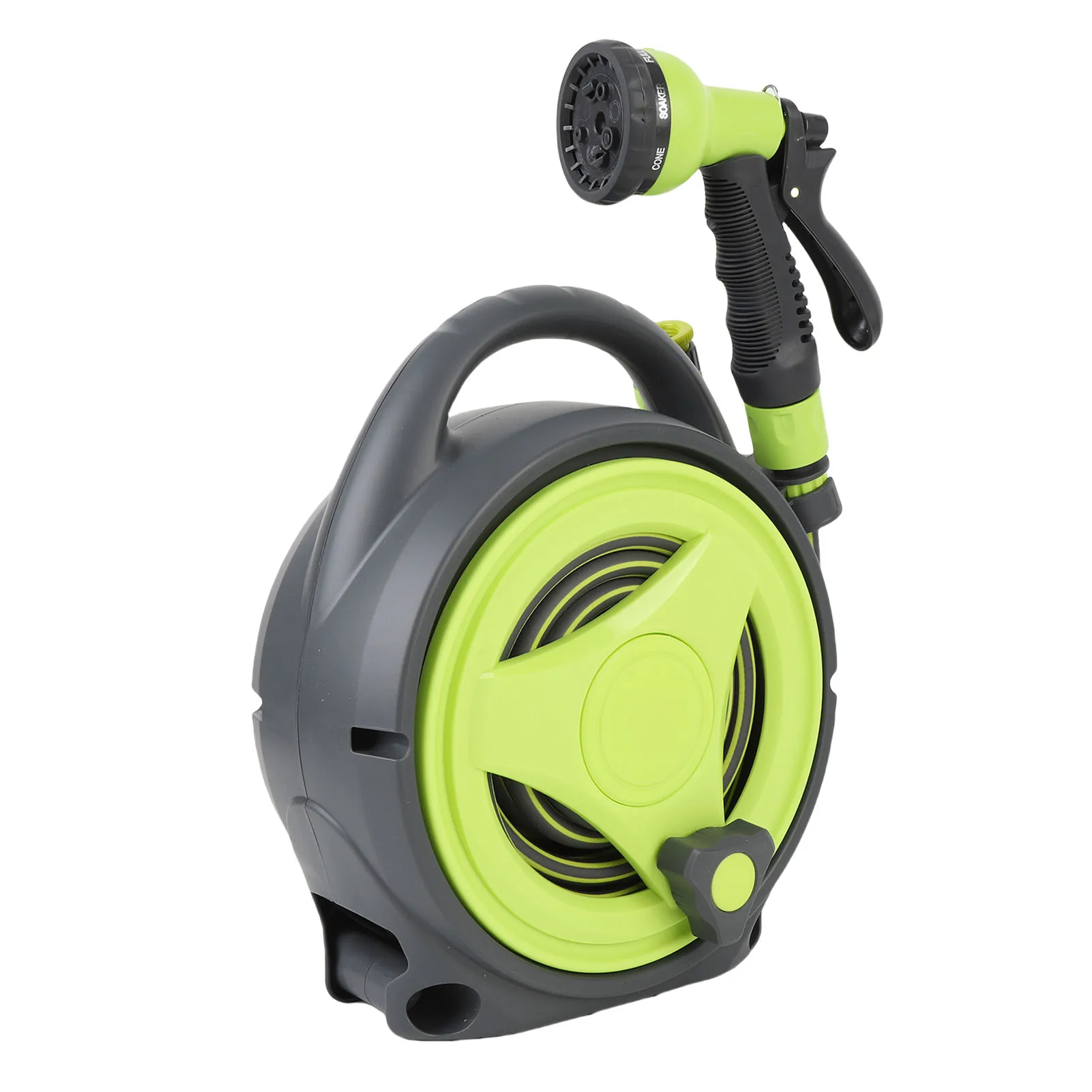 

Portable Garden Hose Reel ABS PVC High Efficiency Water Hose Reel with Spray Nozzle 39.4ft Water Hose for Garden Watering
