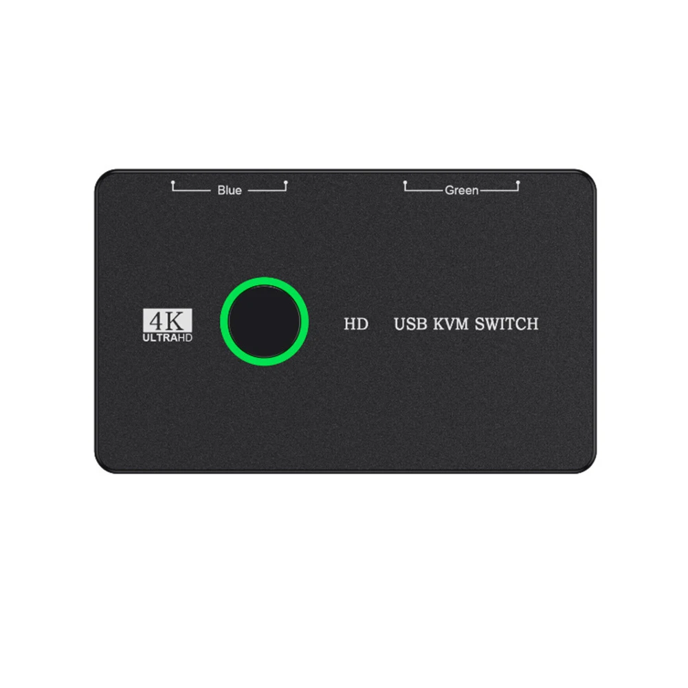 KVM Switcher Box Keyboard Mouse Printer Video Switcher Plug and Play USB Switcher Splitter Display Equipment for 2 PC Sharing