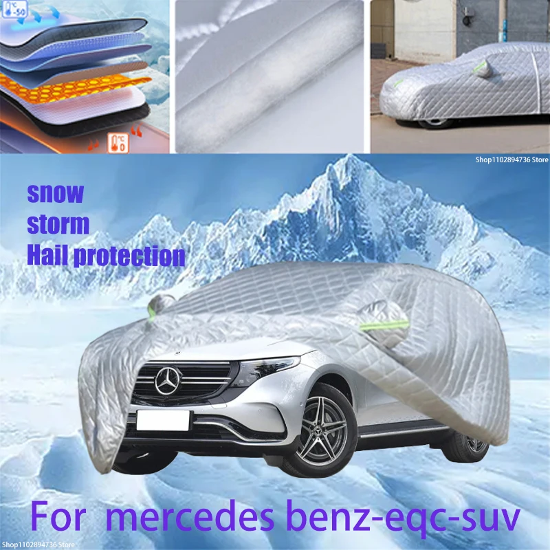 

For mercedes benz-eqc Outdoor Cotton Thickened Awning For Car Anti Hail Protection Snow Covers Sunshade Waterproof Dustproof